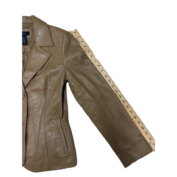 Frenchi Lambskin Leather Jacket Coat Women's Medium Classic Soft Chic Minimalist - Picture 7 of 12